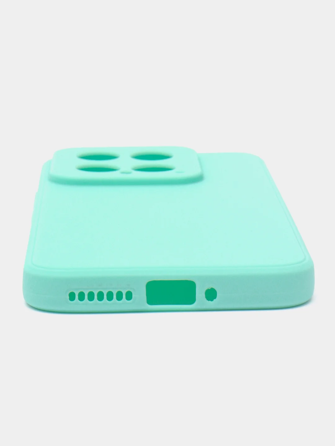 Мятный чехол для Xiaomi 14 ( Сяоми 14 ) силиконовый , прозрачный