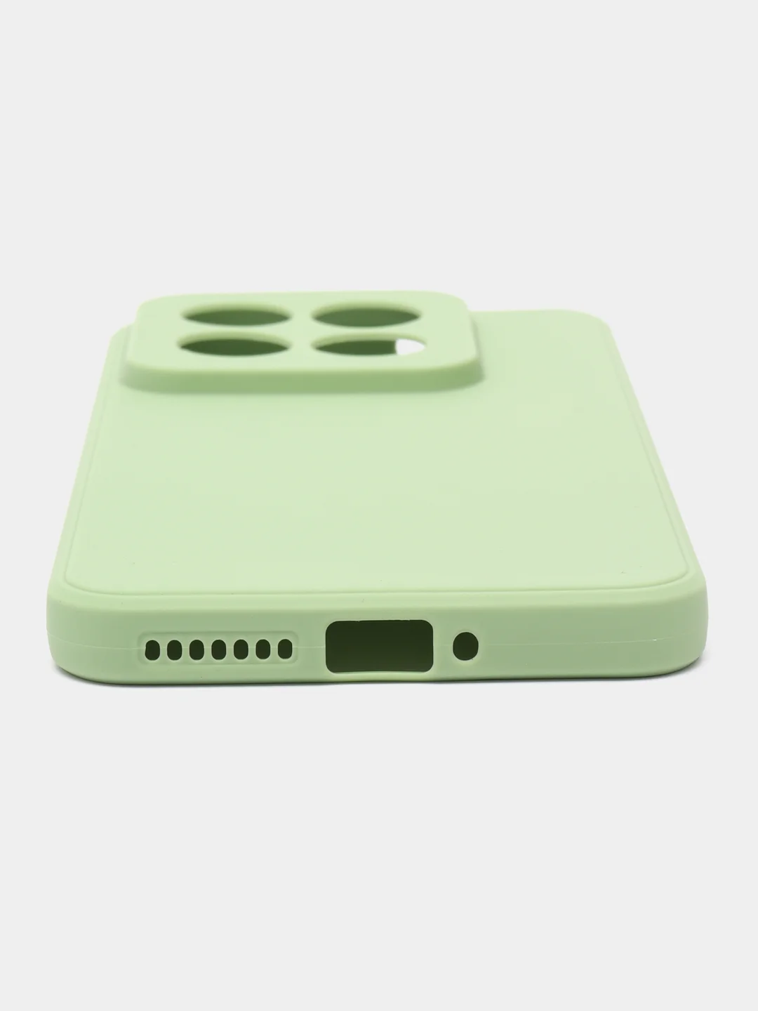 Зеленый чехол для Xiaomi 14 Pro ( сяоми 14 про ) силиконовый , с защитой камеры