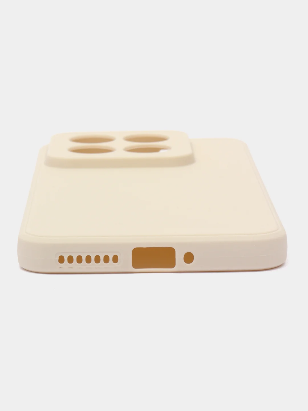 Молочный чехол для Xiaomi 14 Pro ( сяоми 14 про ) силиконовый , с защитой камеры