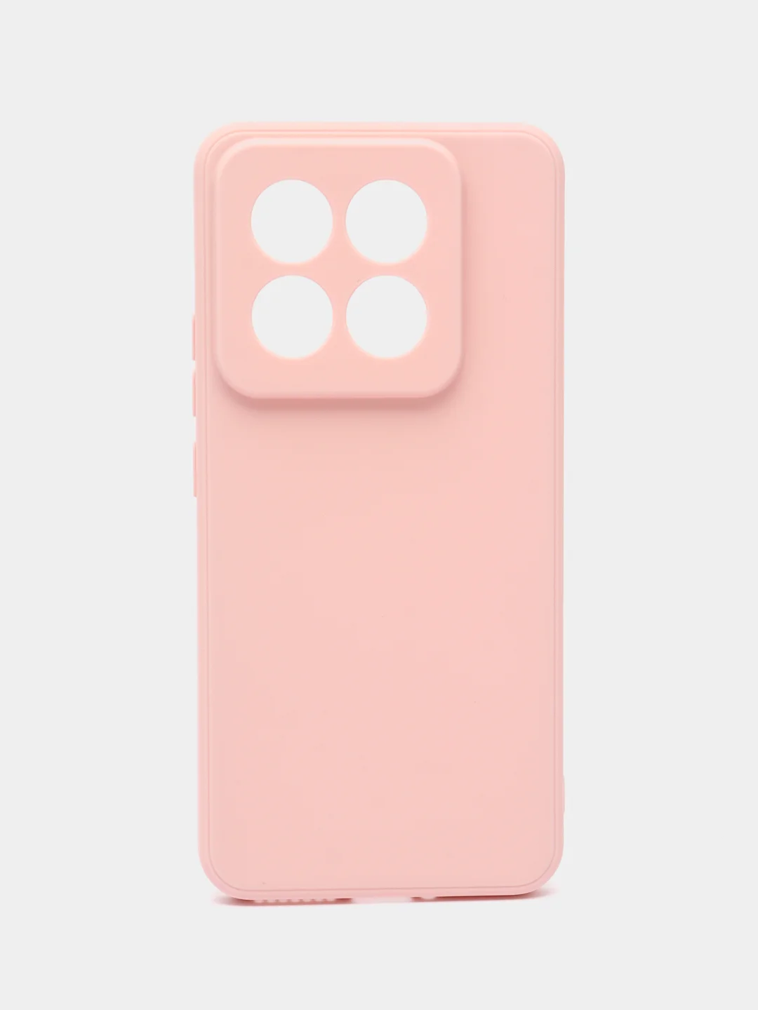 Пудровый чехол для Xiaomi 14 Pro ( сяоми 14 про ) силиконовый , с защитой камеры