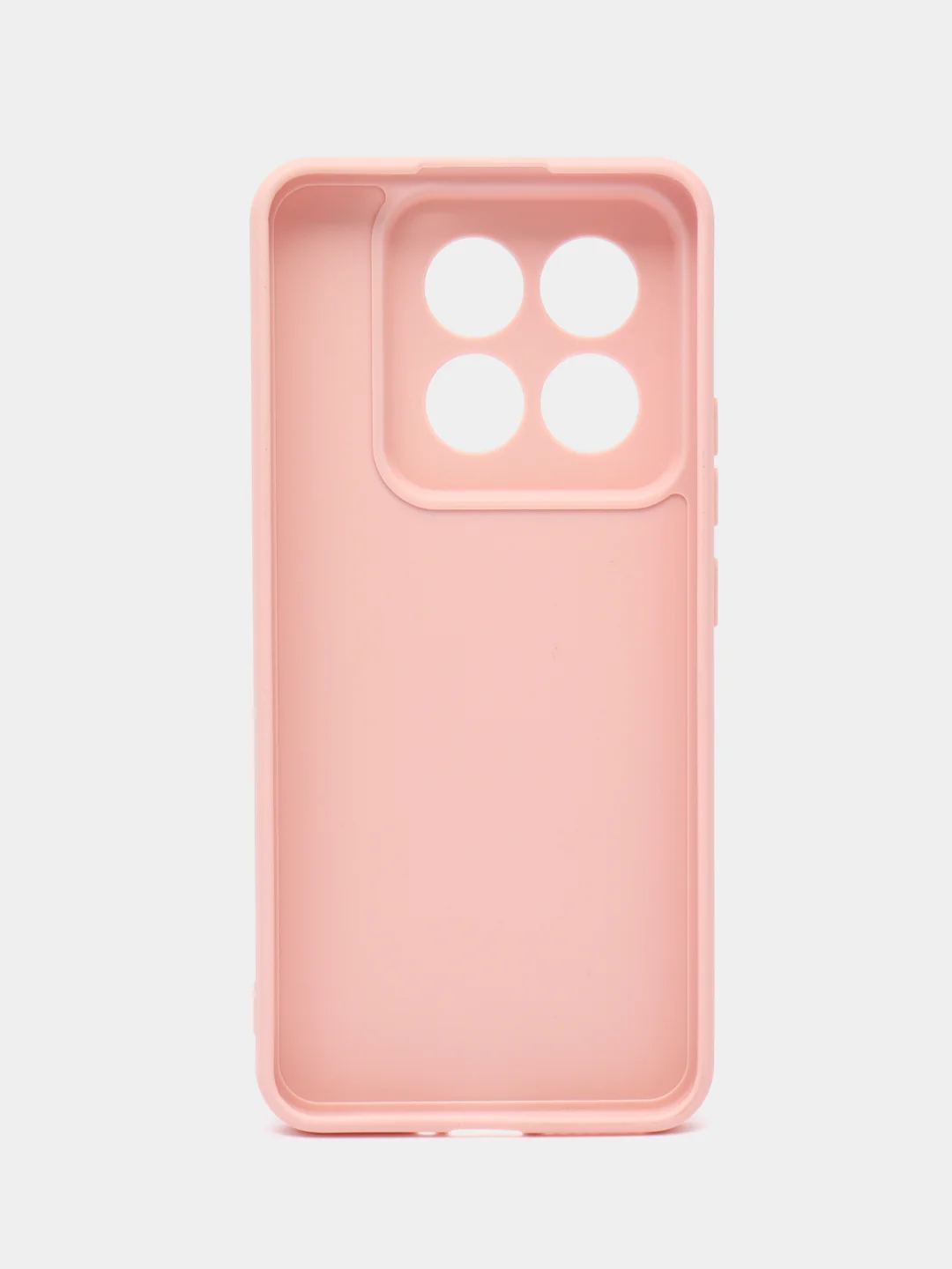Пудровый чехол для Xiaomi 14 Pro ( сяоми 14 про ) силиконовый , с защитой камеры