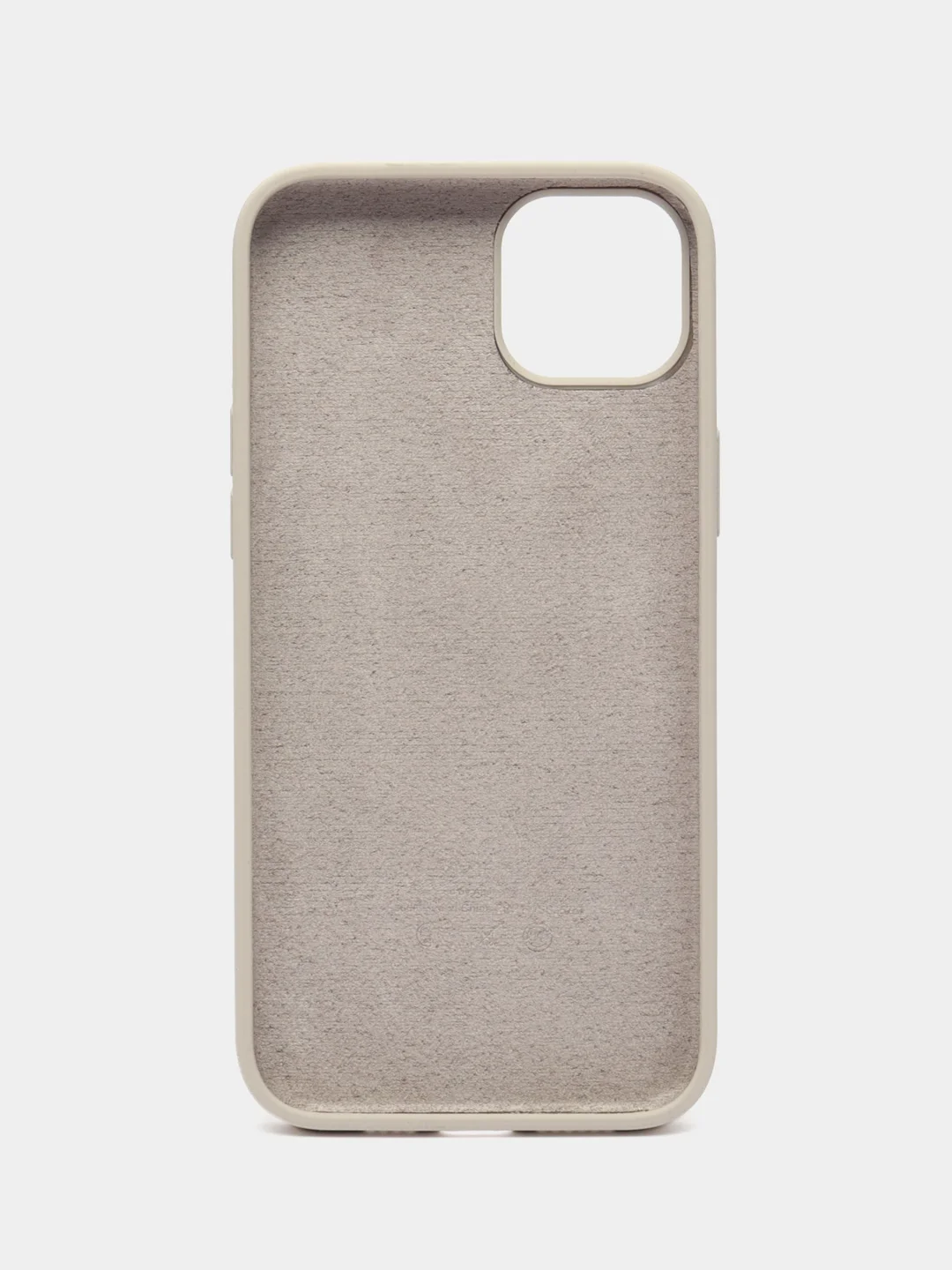 Серебряный чехол Silicone Case для iPhone 14, 14 Pro, 14 Plus, 14 Pro Max, с закрытым низом