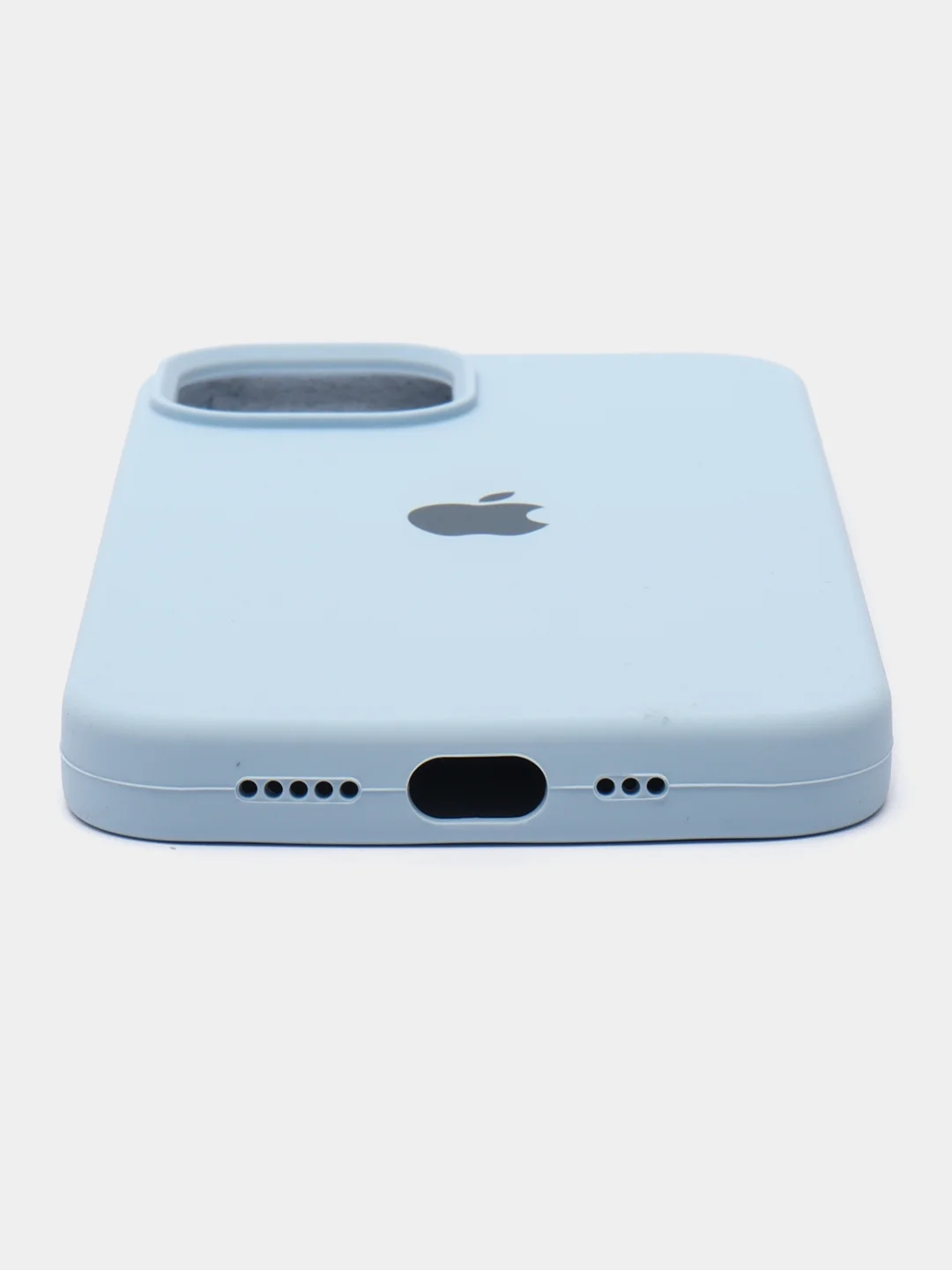 Светло-бежевый чехол Silicone Case для iPhone 14, 14 Pro, 14 Plus, 14 Pro Max, с закрытым низом