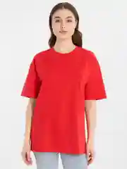 Красный футболка женская