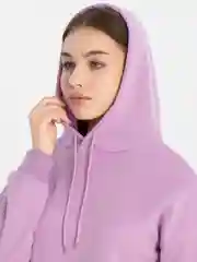 Лавандовый худи женское утепленное с начесом, унисекс