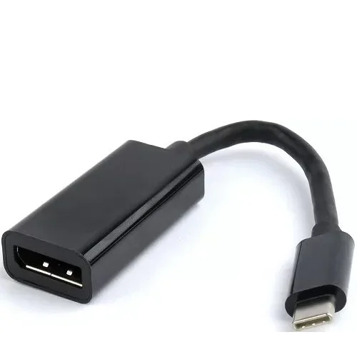 Черный адаптер Filum FL-A-U3-CM-DPF-0.15M 0.15 м., разъемы: Type C male- DP female