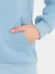 Белый худи женское утепленное с начесом, унисекс