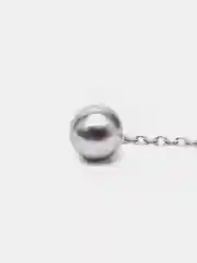 Серый серьги висячие длинные кисточки/ Серьги кисти с имитацией жемчуга, с жемчугом