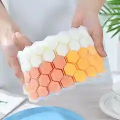 Форма для льда "Соты" с крышкой силиконовая