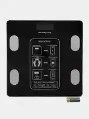 Белый умные напольные весы, с индексом массы тела, с Bluetooth