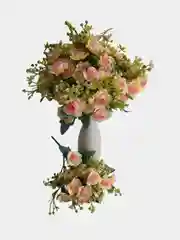 Пастельно-коралловый искусственные цветы "Камелия", букет камелий