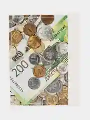 Зелёный хаки наклейки на банковскую карту "Деньги". 20 видов. Ламинированные. 2 наклейки в комплекте