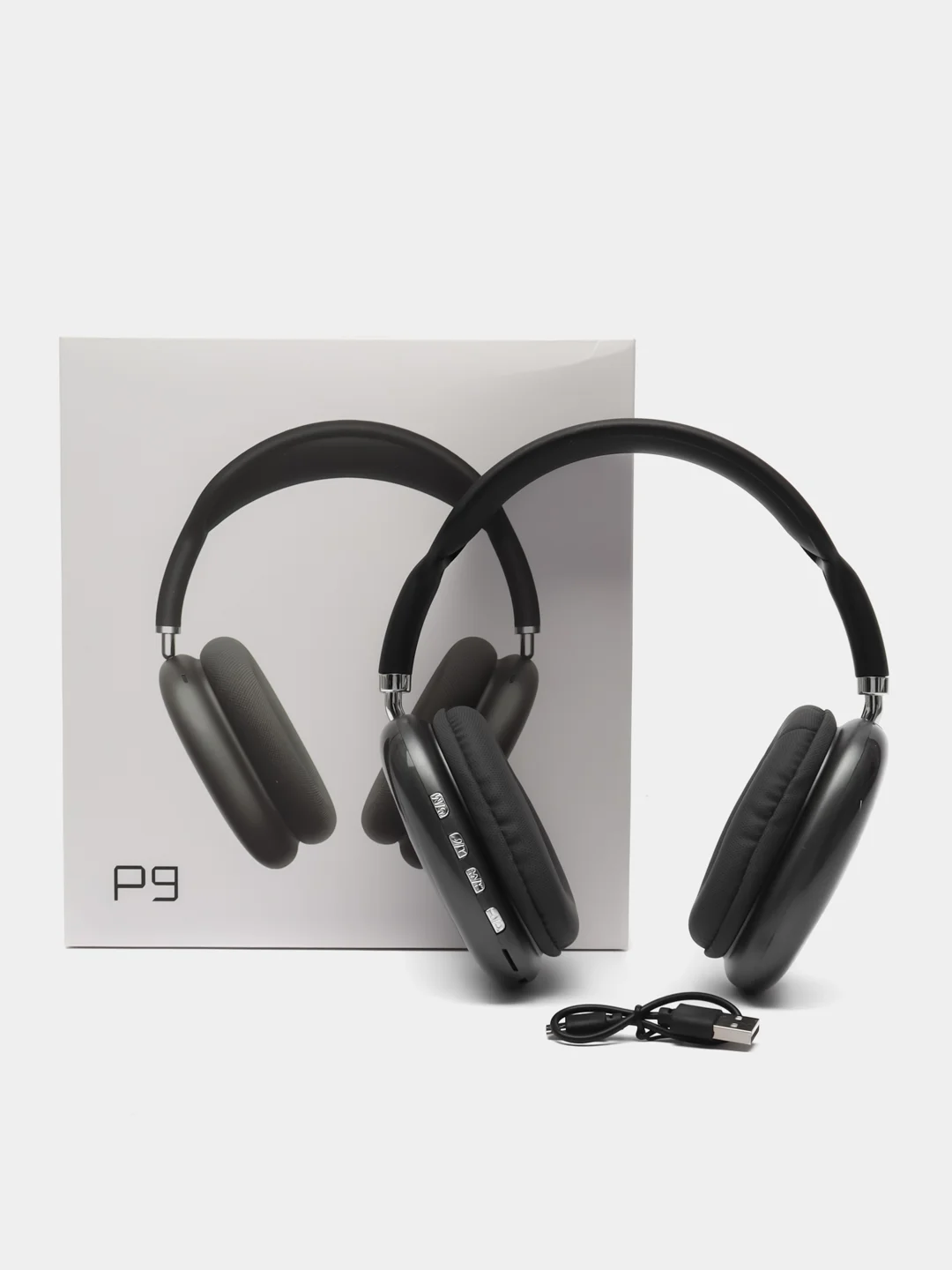 Черный беспроводные Bluetooth-наушники P9 Max Max, совместимые с Apple и Android