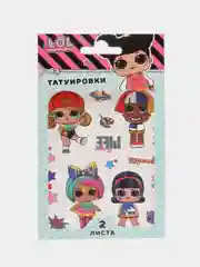Наклейки - татуировки L.O.L. Surprise! 10х12 см, 2 листа, диз. Rock