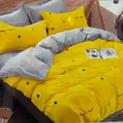 Карамельный комплект постельного белья ЕВРО ХЛОПОК / Сатин  2 Спальный комплект постельного белья