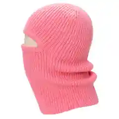 Розовый балаклава осенняя зимняя женская из трикотажа