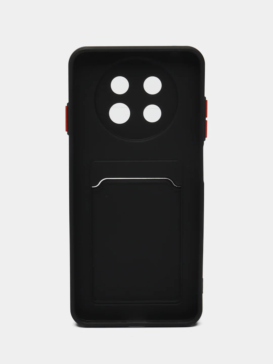 Черный чехол для HUAWEI nova Y91 (Хуавей Нова у91), с карманом для карт, прозрачный
