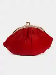Красный женский кошелек из натуральной кожи