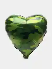 Лайм воздушный шар, фольгированный шар, шар Звезда, шар Круг, шар Сердце, Зеленый, Камуфляж