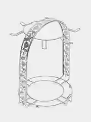 Серый подставка (держатель)  для 6 чайных пар,для чайного сервиза19x19x20 см вешалка подвеска