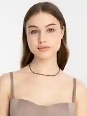 Черный бусы чокер на шею циркон,шпинель