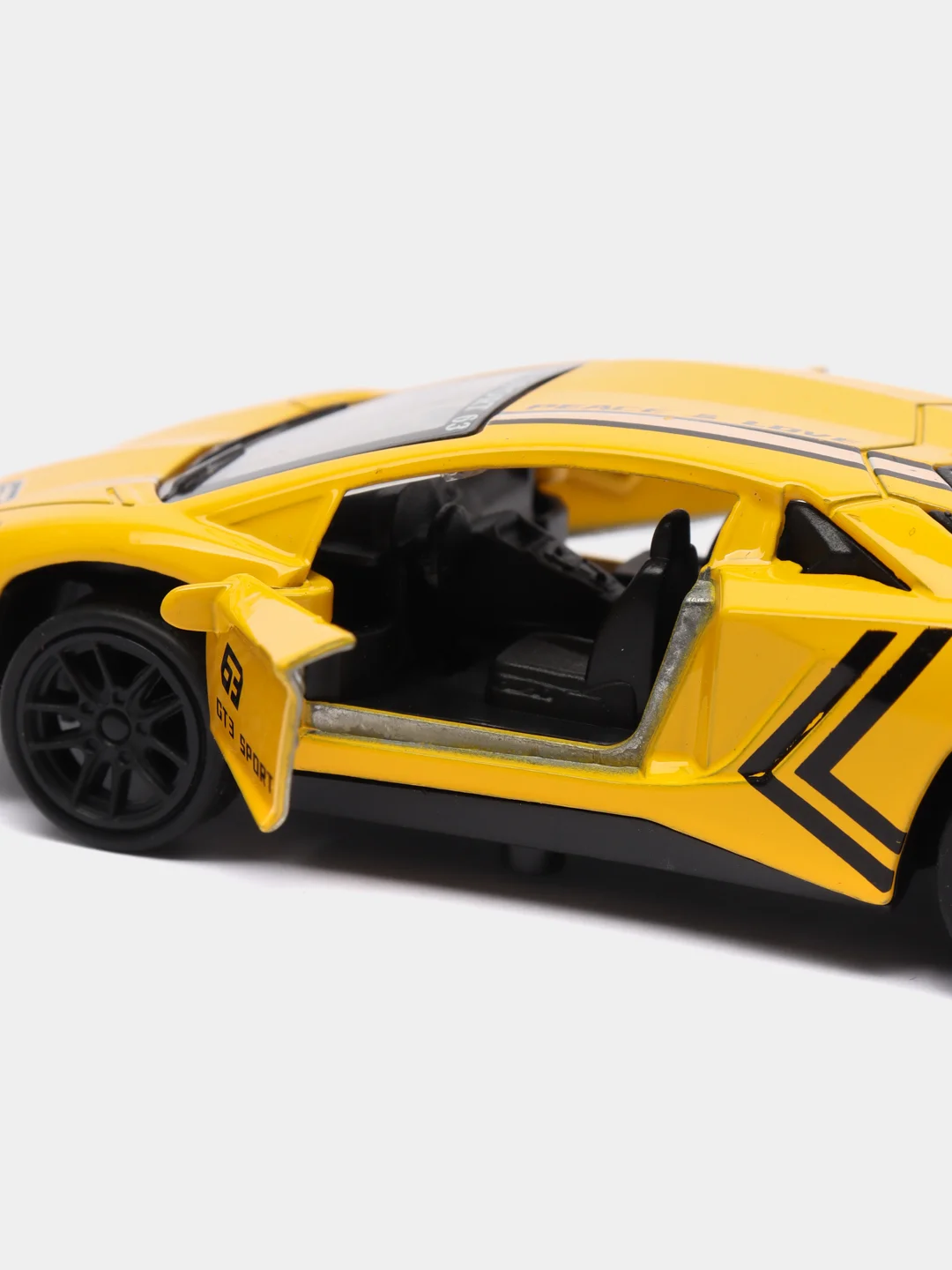 Лимонный металлическая коллекционная машинка Lamborghini Аventador