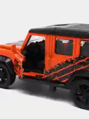 Оранжевый металлическая коллекционная машинка Land Rover Defender