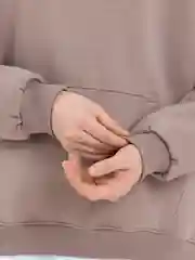 Бежевый костюм спортивный мужской, с логотипом, на флисе