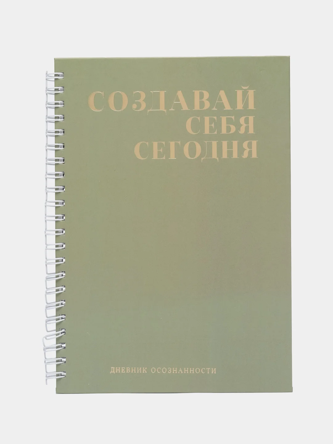 Зелёный хаки дневник осознанности в тв. обл. с тиснением А5, 141 л / ежедневник / планер