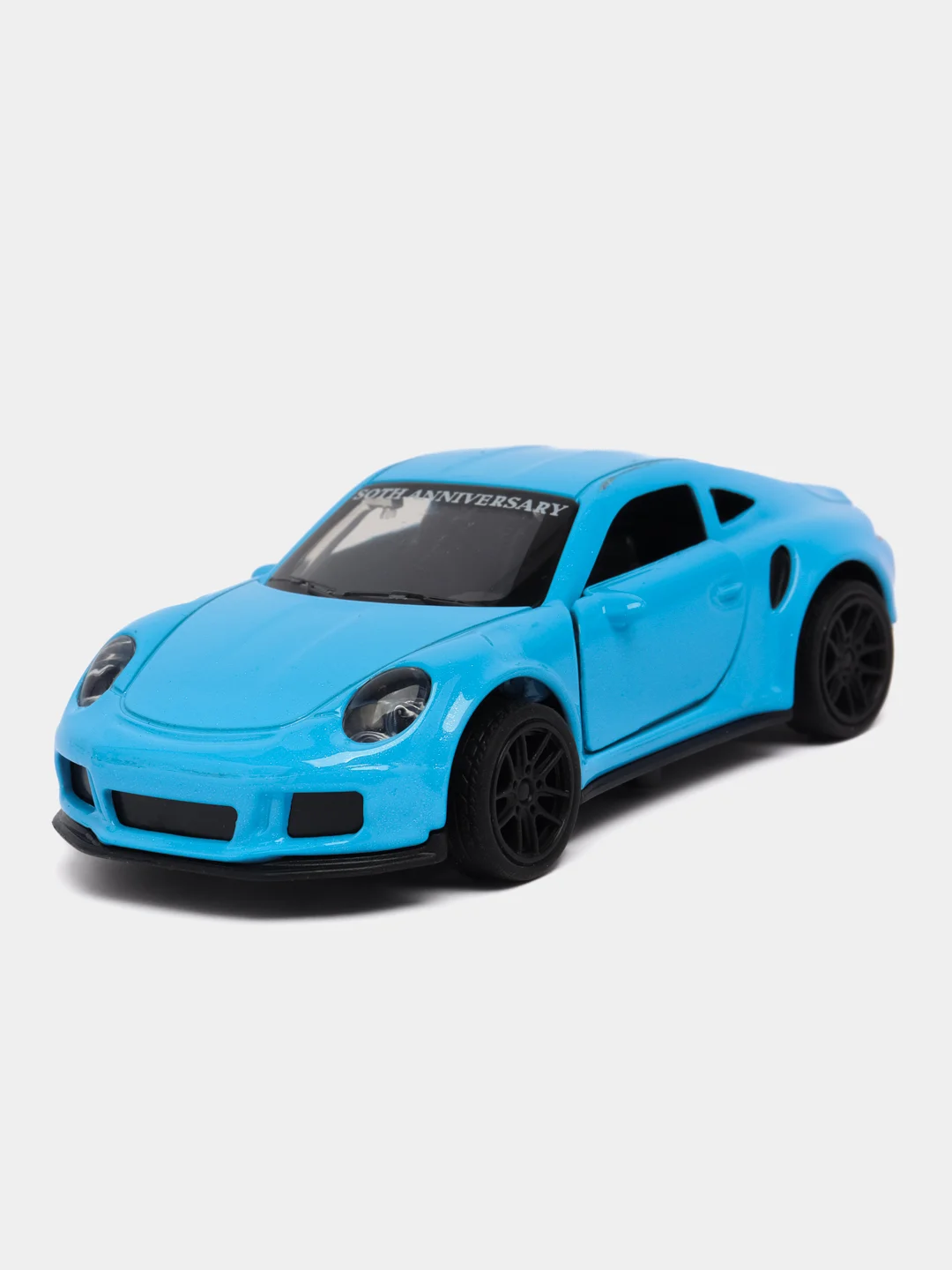 Голубой металлическая коллекционная машинка Porsche 911