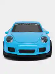Голубой металлическая коллекционная машинка Porsche 911