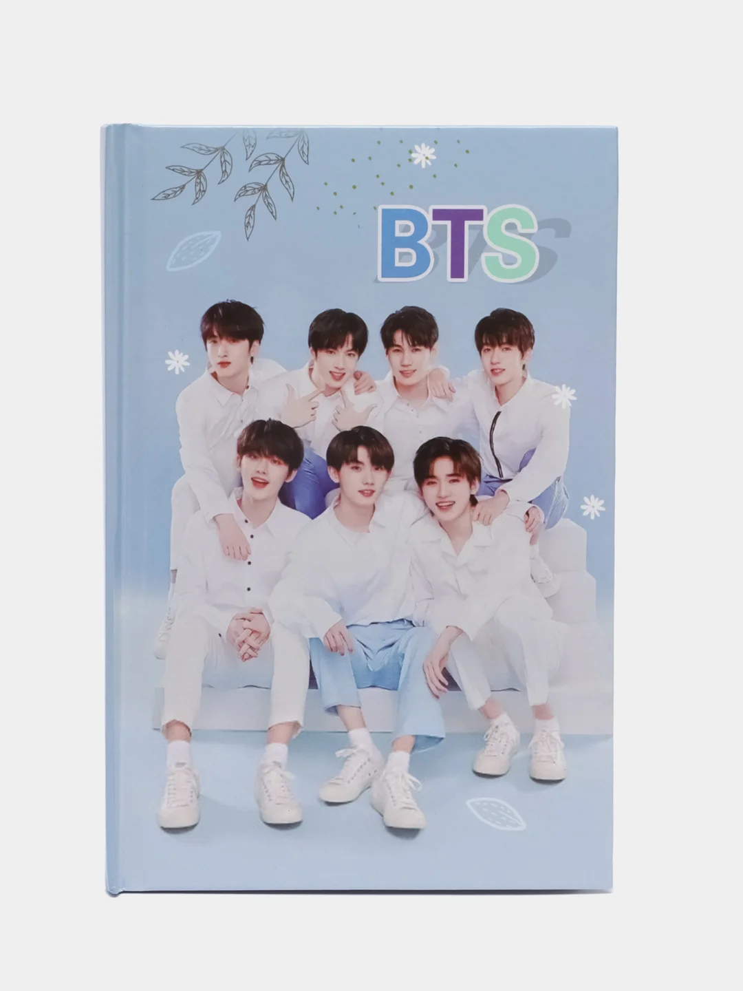 Голубой блокнот k-pop BTS в подарочной коробке с замком