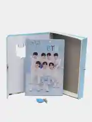 Голубой блокнот k-pop BTS в подарочной коробке с замком