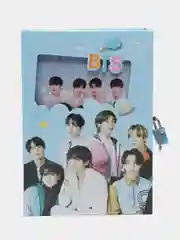 Голубой блокнот k-pop BTS в подарочной коробке с замком