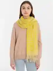 Лимонный шарф женский