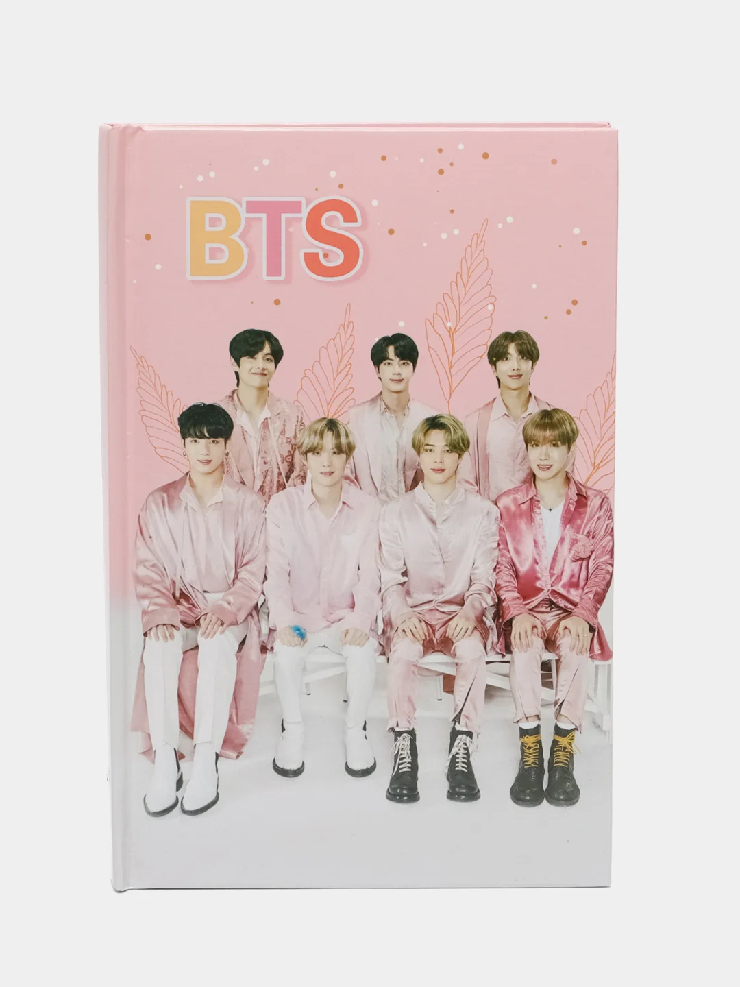 Розовый блокнот k-pop BTS в подарочной коробке с замком