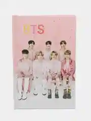 Розовый блокнот k-pop BTS в подарочной коробке с замком