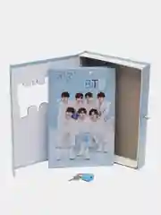 Розовый блокнот k-pop BTS в подарочной коробке с замком
