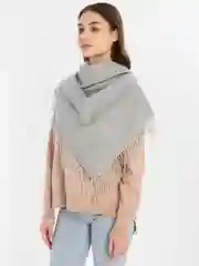 Серебряный шарф шерстяной