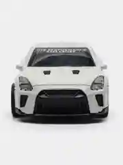 Белый металлическая коллекционная машинка Nissan GT-R