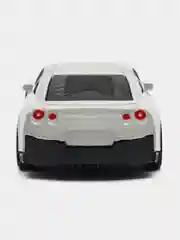 Белый металлическая коллекционная машинка Nissan GT-R