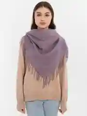 Розовый шарф шерстяной