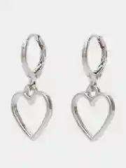 Серебряный серьги "Сердечки"