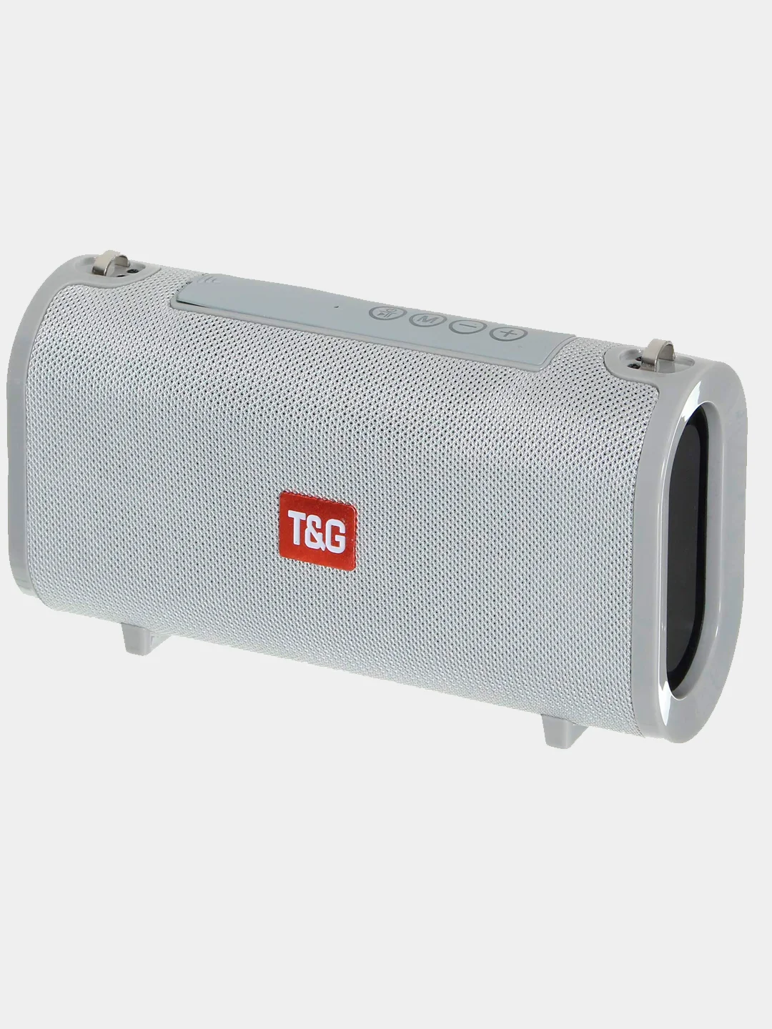 Серебряный портативная Bluetooth колонка TG 123, с радио, беспроводная блютуз колонка