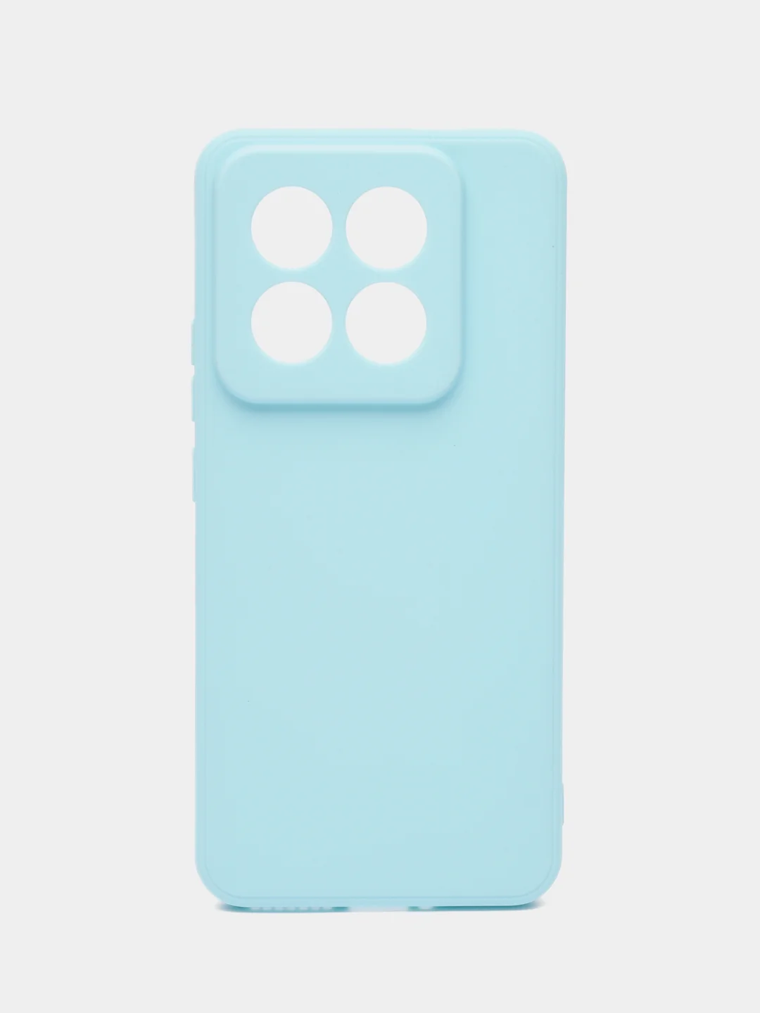 Голубой чехол для Xiaomi 14 Pro ( сяоми 14 про ) силиконовый , с защитой камеры