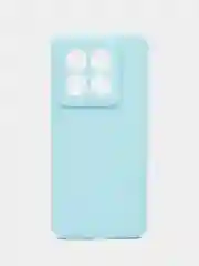 Голубой чехол для Xiaomi 14 Pro ( сяоми 14 про ) силиконовый , с защитой камеры