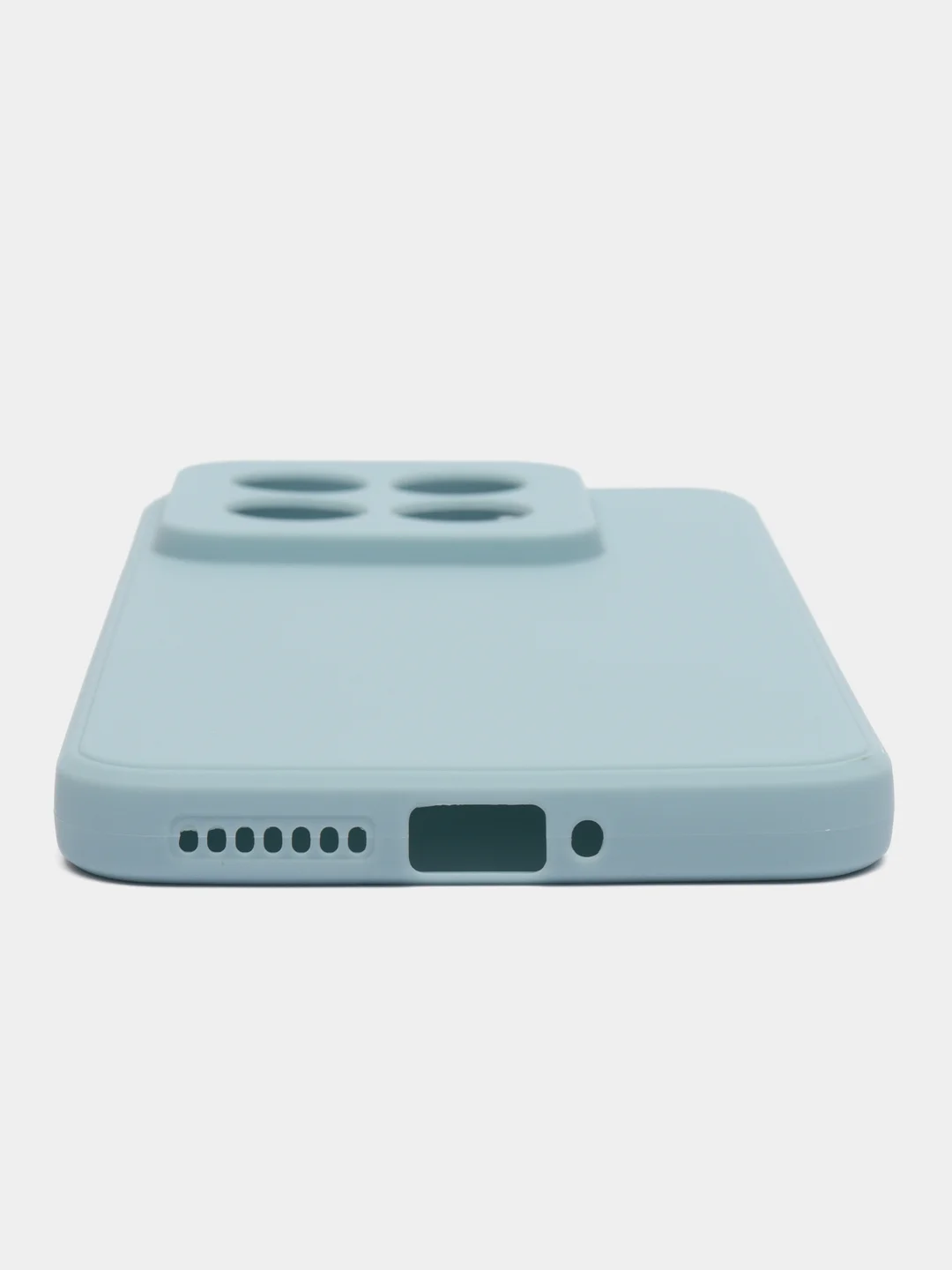 Светло-синий чехол для Xiaomi 14 Pro ( сяоми 14 про ) силиконовый , с защитой камеры