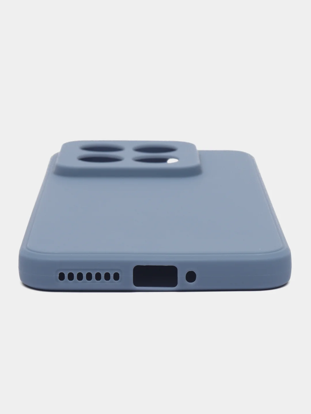 Синий меланж чехол для Xiaomi 14 Pro ( сяоми 14 про ) силиконовый , с защитой камеры