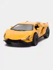 Светло-оранжевый металлическая коллекционная машинка Lamborghini Aventador