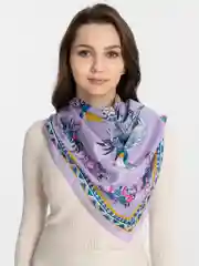 Сиреневый платок шелковый